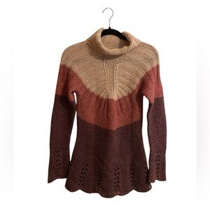 Anthropologie Sleeping on Snow Pink Purple Turtleneck Alpaca Knit Sweater Tunic